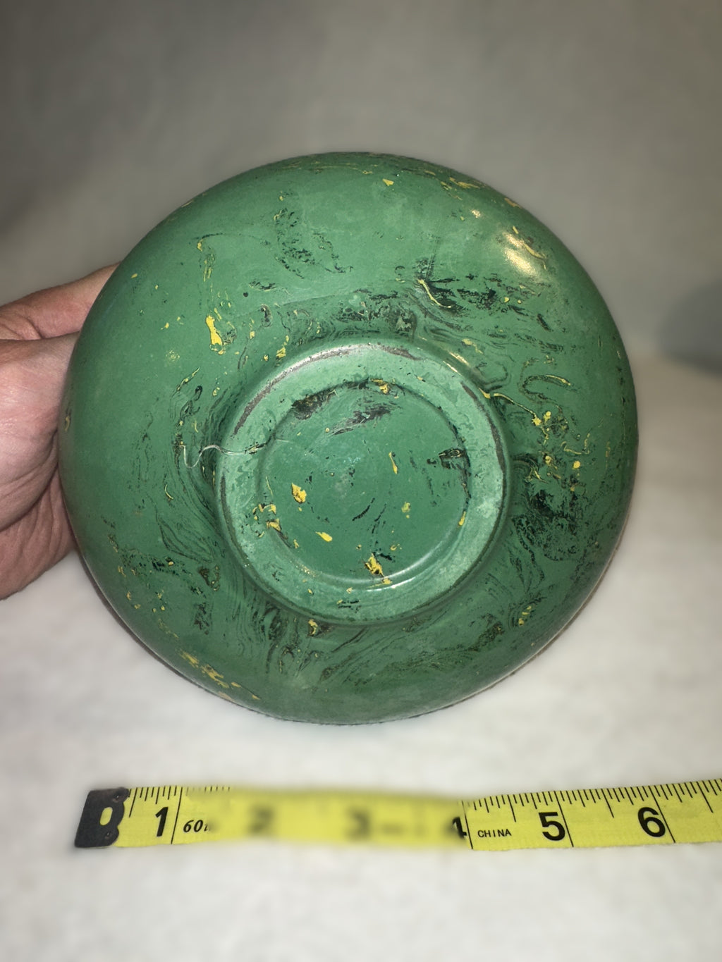 Antique Hand Blown Green Glass Jardinière • Victorian Fern Bowl • Early Glass Planter