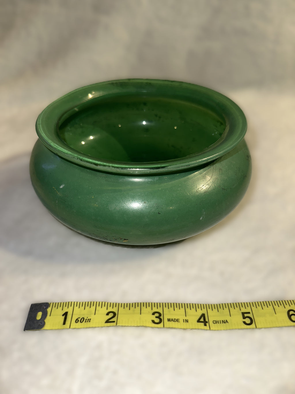 Antique Hand Blown Green Glass Jardinière • Victorian Fern Bowl • Early Glass Planter