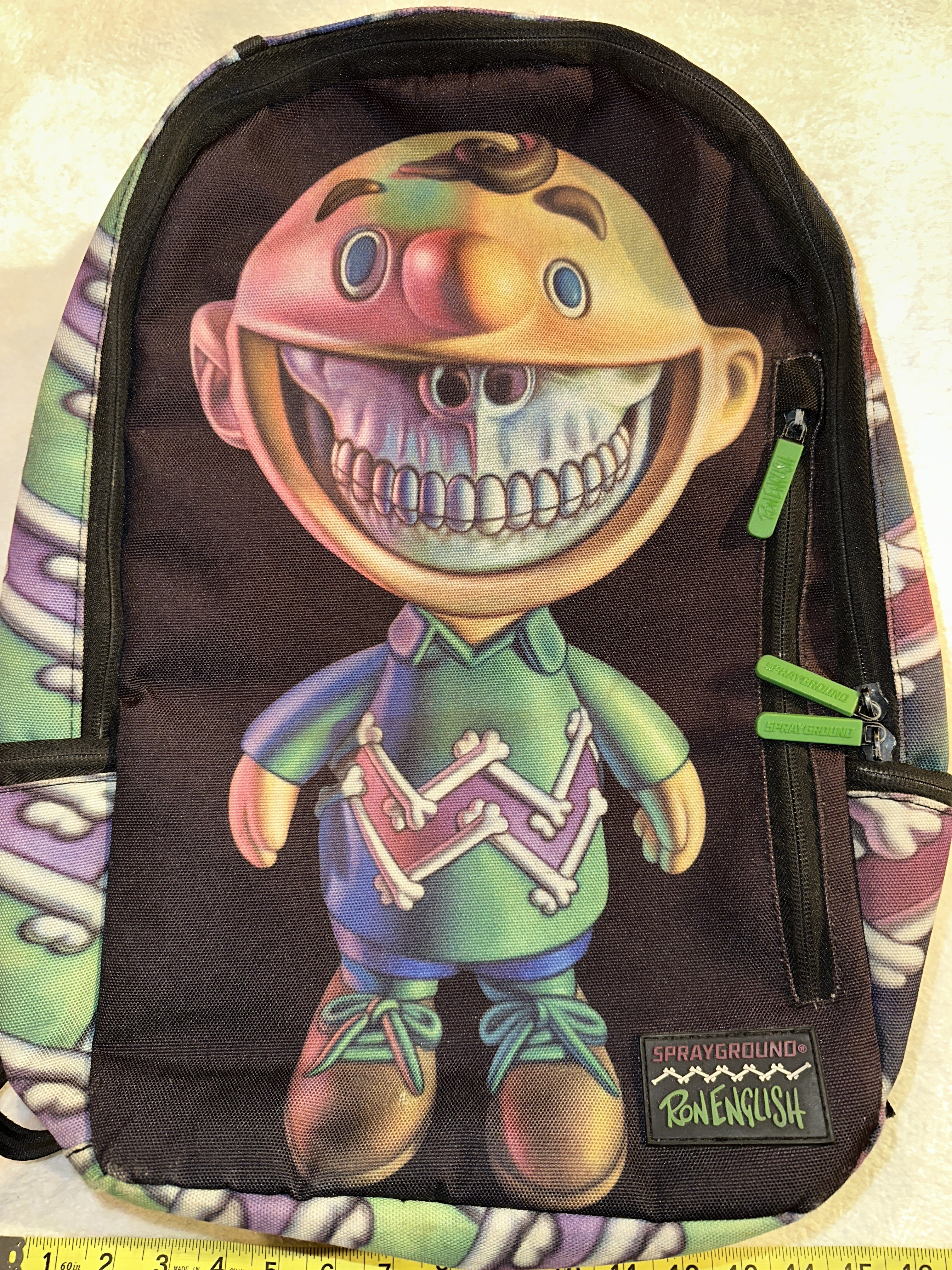 Sprayground × Ron English Pop-Art Backpack — Graffiti Backpack Charlie Brown