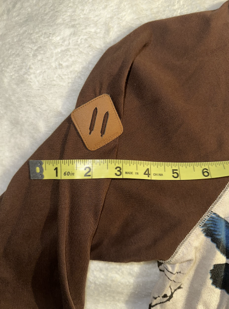 STAPLE PIGEON x THE Rugged Outdoors Long Sleeves Shirt in Brown - Bird Print Nature Graphic — Brown Raglan - Large