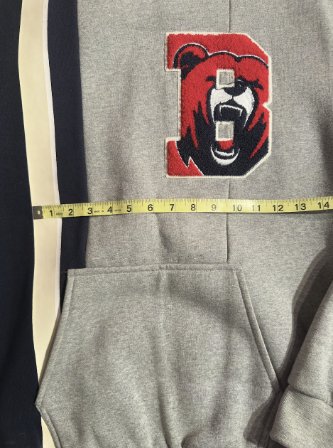 Vintage BKYS Embroidered Bear Graphic Sweatshirt • Grey Streetwear Crewneck • Unique BKYS “D” Bear Patch Size LARGE