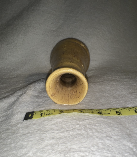 Vintage Stoneware Pottery Candlestick • Handmade Bud Vase • Mid Century Studio Pottery